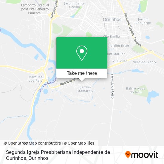 Segunda Igreja Presbiteriana Independente de Ourinhos map
