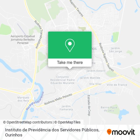 Mapa Instituto de Previdência dos Servidores Públicos