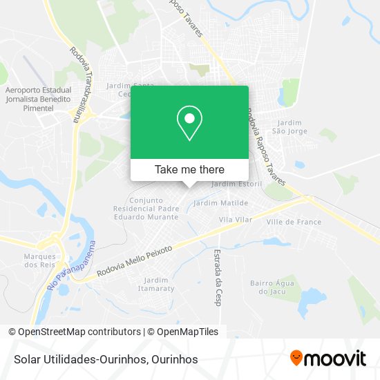 Mapa Solar Utilidades-Ourinhos