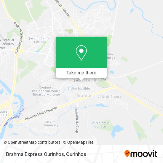 Brahma Express Ourinhos map