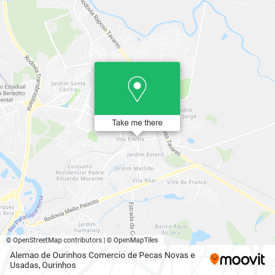 Alemao de Ourinhos Comercio de Pecas Novas e Usadas map