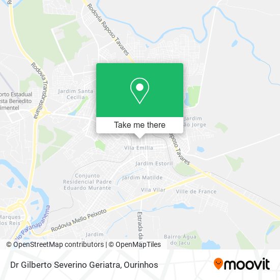 Dr Gilberto Severino Geriatra map