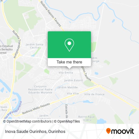 Inova Saude Ourinhos map