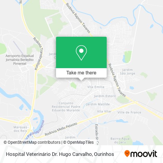 Hospital Veterinário Dr. Hugo Carvalho map