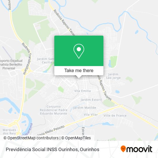 Previdência Social INSS Ourinhos map