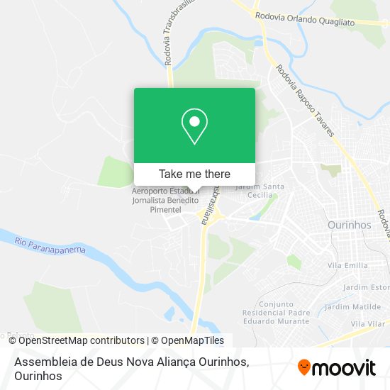 Assembleia de Deus Nova Aliança Ourinhos map