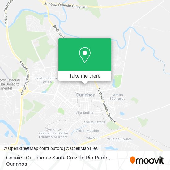 Mapa Cenaic - Ourinhos e Santa Cruz do Rio Pardo