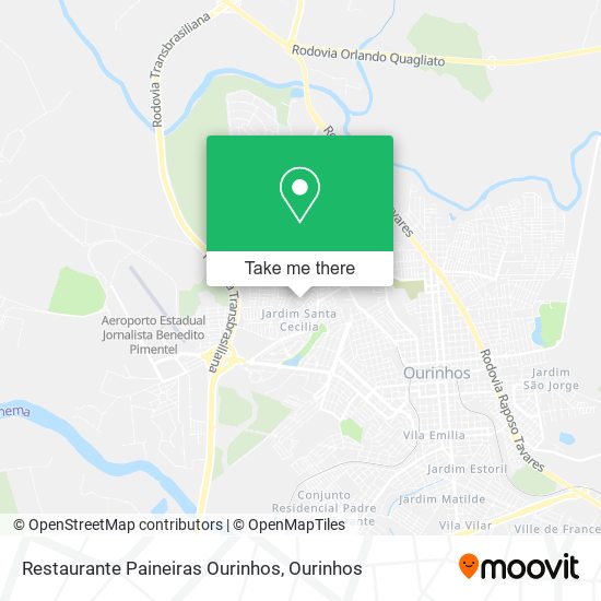 Mapa Restaurante Paineiras Ourinhos