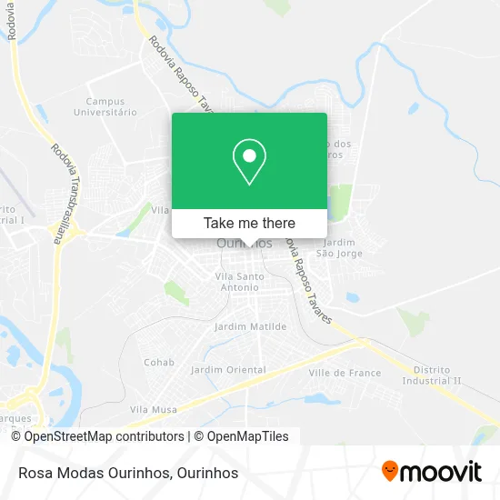 Rosa Modas Ourinhos map