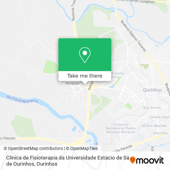 Clínica de Fisioterapia da Universidade Estácio de Sá de Ourinhos map