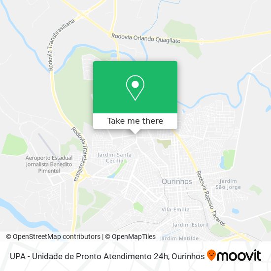 Mapa UPA - Unidade de Pronto Atendimento 24h