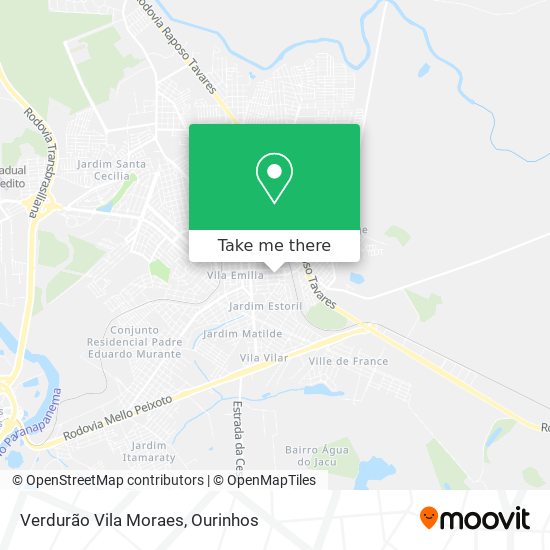 Verdurão Vila Moraes map