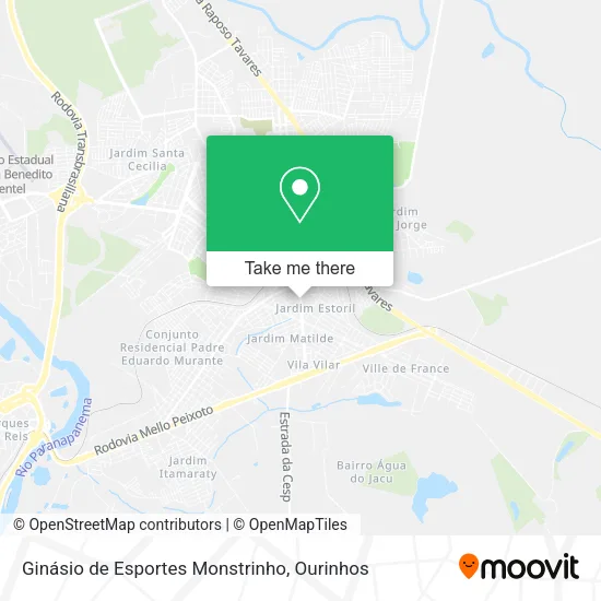 Ginásio de Esportes Monstrinho map