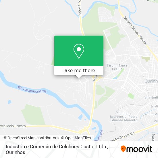 Indústria e Comércio de Colchões Castor Ltda. map