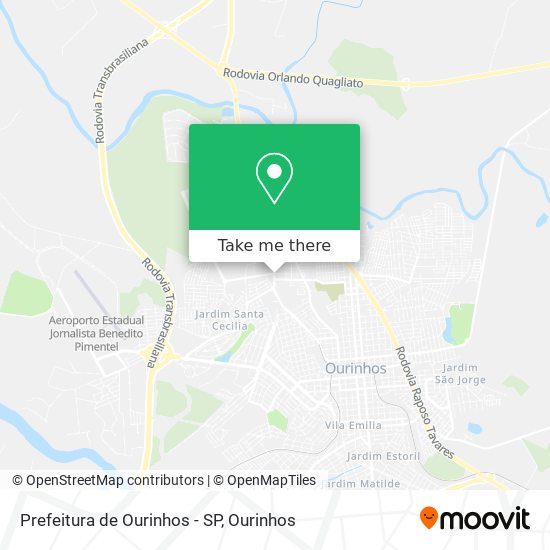 Prefeitura de Ourinhos - SP map