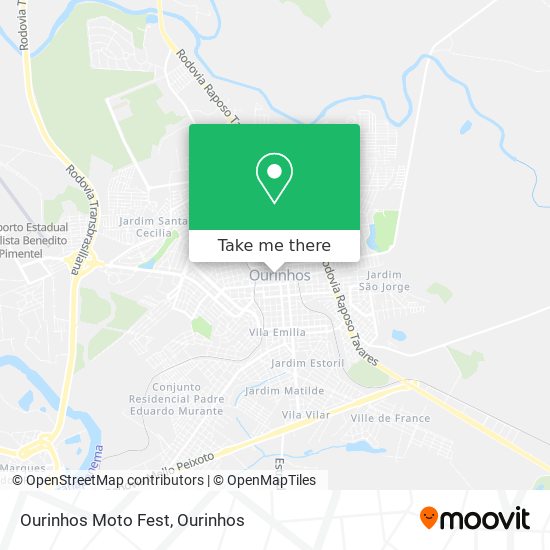 Ourinhos Moto Fest map