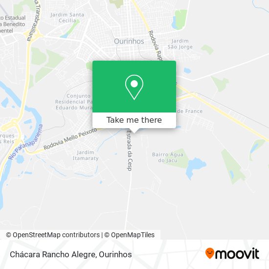 Chácara Rancho Alegre map