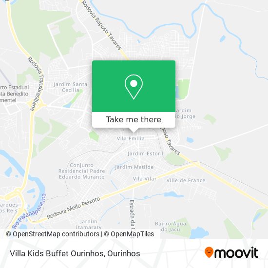 Villa Kids Buffet Ourinhos map