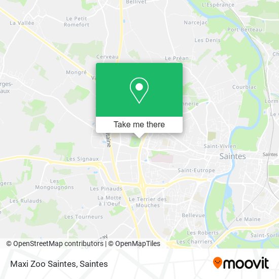 Maxi Zoo Saintes map