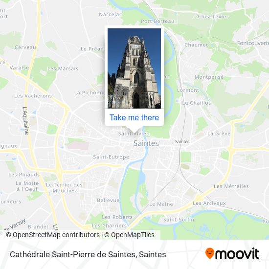 Mapa Cathédrale Saint-Pierre de Saintes
