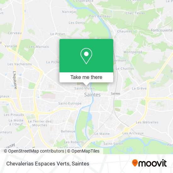 Chevalerias Espaces Verts map