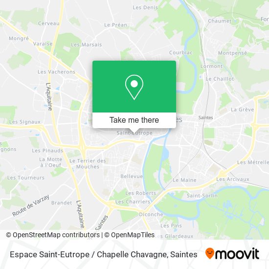 Mapa Espace Saint-Eutrope / Chapelle Chavagne