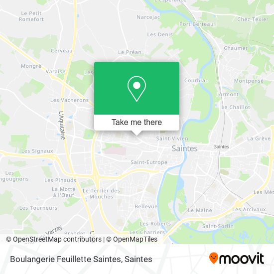 Mapa Boulangerie Feuillette Saintes