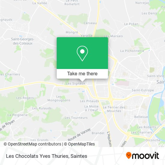 Les Chocolats Yves Thuries map