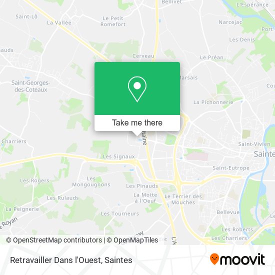 Retravailler Dans l'Ouest map
