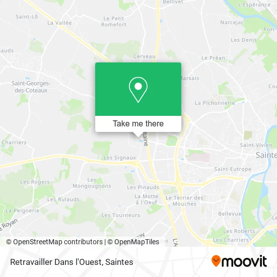 Retravailler Dans l'Ouest map