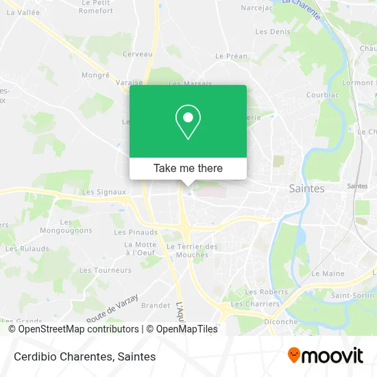 Cerdibio Charentes map