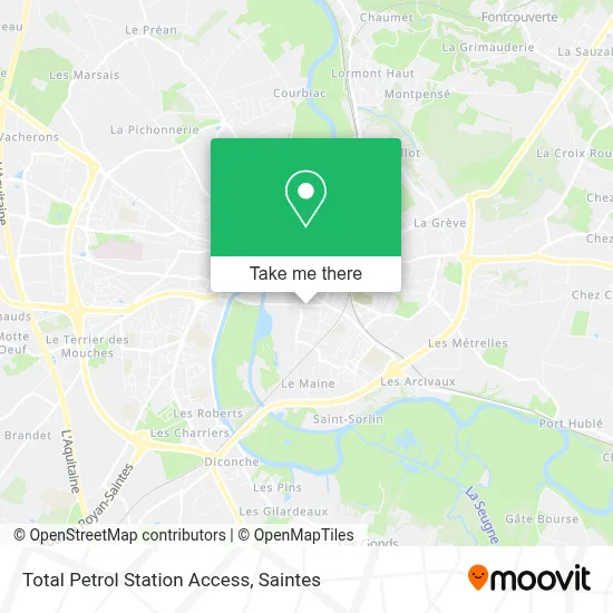 Total Petrol Station Access map