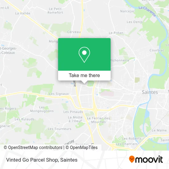 Vinted Go Parcel Shop map