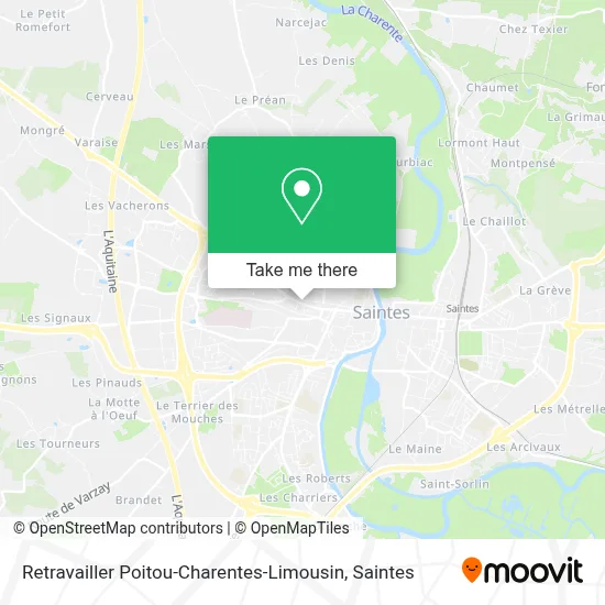 Retravailler Poitou-Charentes-Limousin map