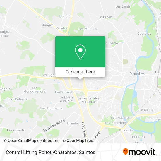 Control Lifting Poitou-Charentes map