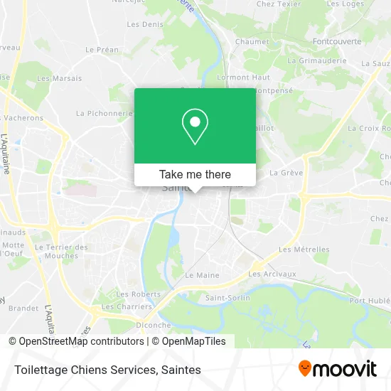 Toilettage Chiens Services map