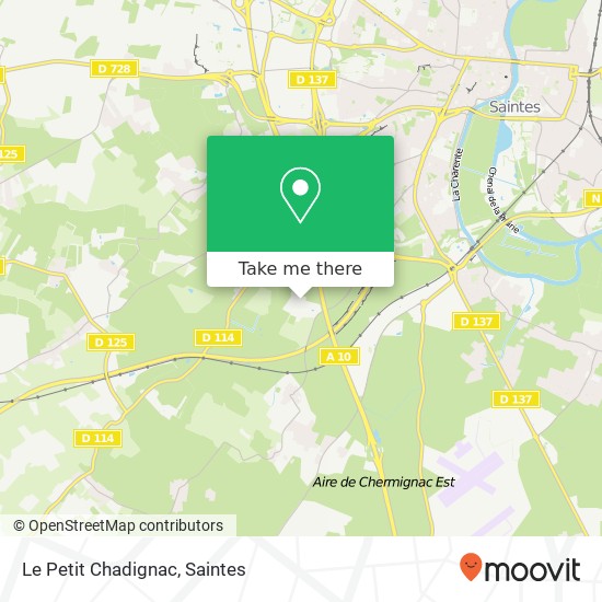 Le Petit Chadignac map