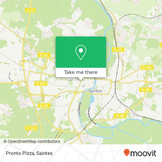 Pronto Pizza map