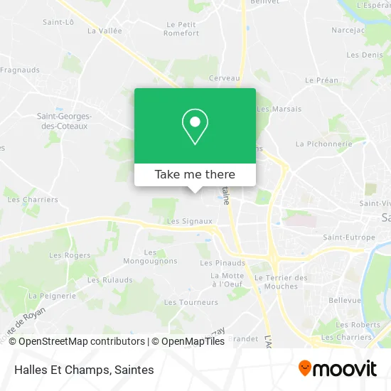 Halles Et Champs map