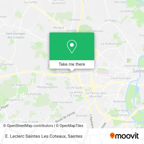 E. Leclerc Saintes Les Coteaux map