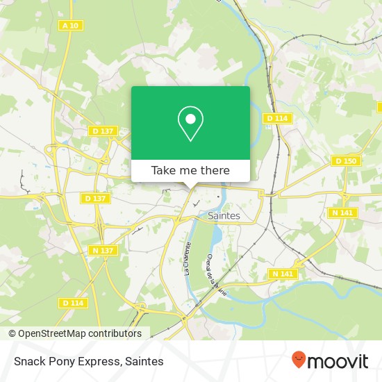 Snack Pony Express, 10 Cours Reverseaux 17100 Saintes map