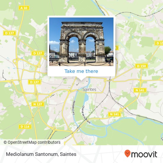 Mapa Mediolanum Santonum