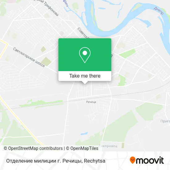 Отделение милиции г. Речицы map
