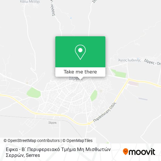 Εφκα -  Β΄ Περιφερειακό Τμήμα Μη Μισθωτών Σερρών map