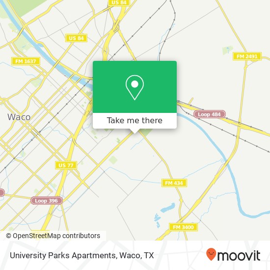 Mapa de University Parks Apartments