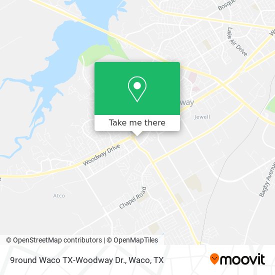 9round Waco TX-Woodway Dr. map