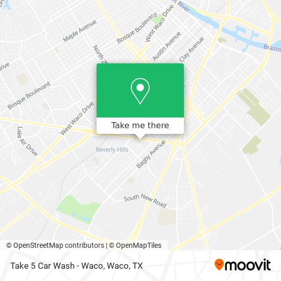 Take 5 Car Wash - Waco map