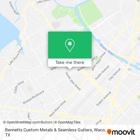 Mapa de Bennetts Custom Metals & Seamless Gutters