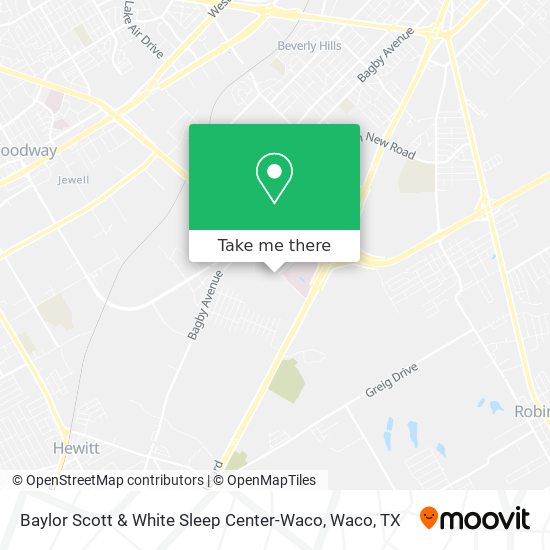 Mapa de Baylor Scott & White Sleep Center-Waco