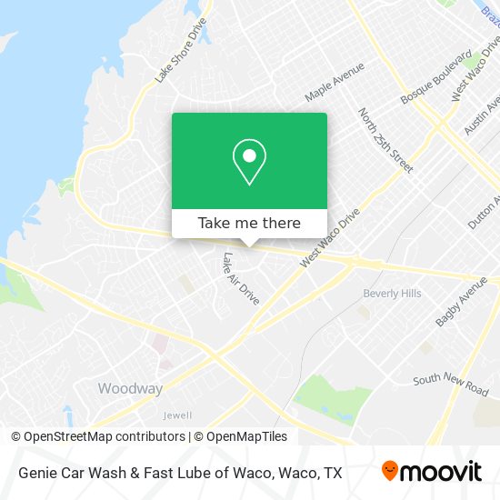 Genie Car Wash & Fast Lube of Waco map